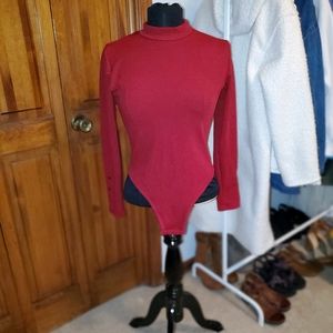 Wine Red long sleeve onesie